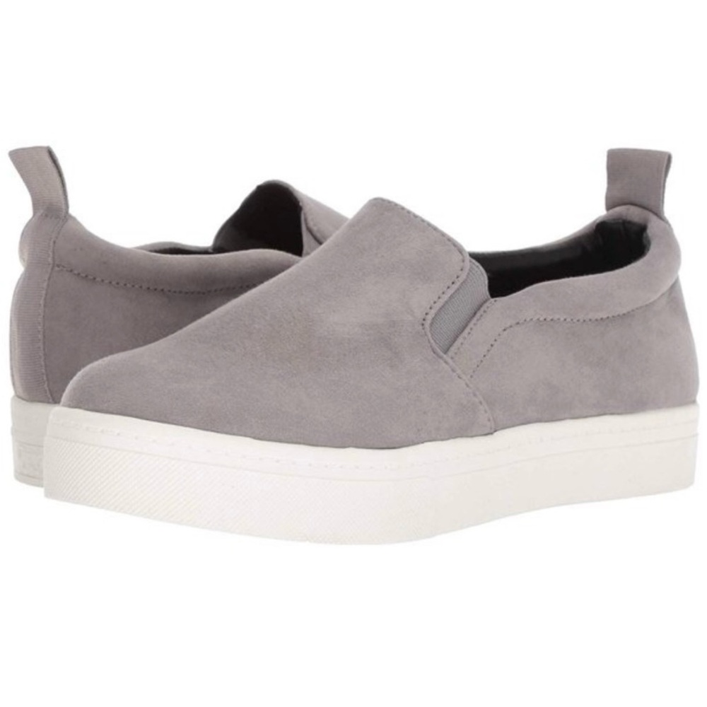 Circus by Sam Edelman Scotlyn Gray Suede Platform Slip On Shoes Size 7.5